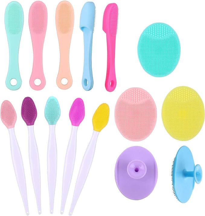Yebeauty Silicone Facial Cleansing Brush Set of 15, 5pcs Face Scrubber, 5pcs Nose Blackhead Remov... | Amazon (US)
