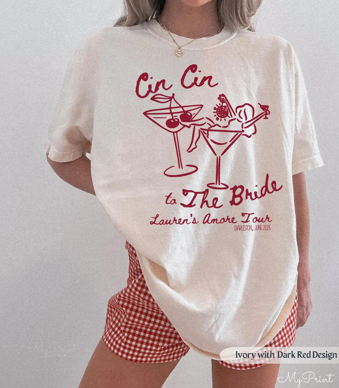 Custom Thats Amore Italian Bachelorette Shirts With Cherry Martini, Personalized Matching Bach Pa... | Etsy (US)