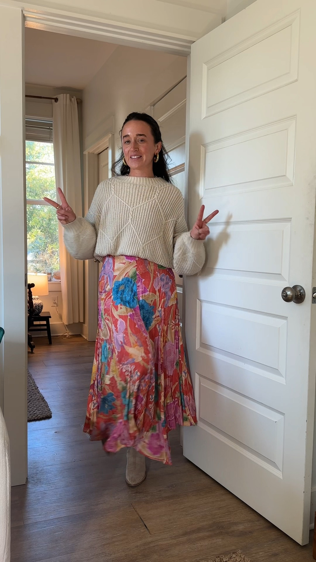sweater: medium
dress: small
