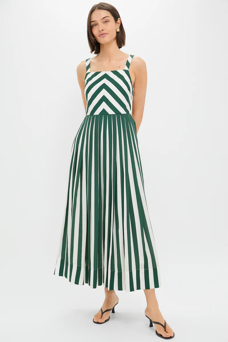 Green Stripe Laina Dress | Tuckernuck (US)