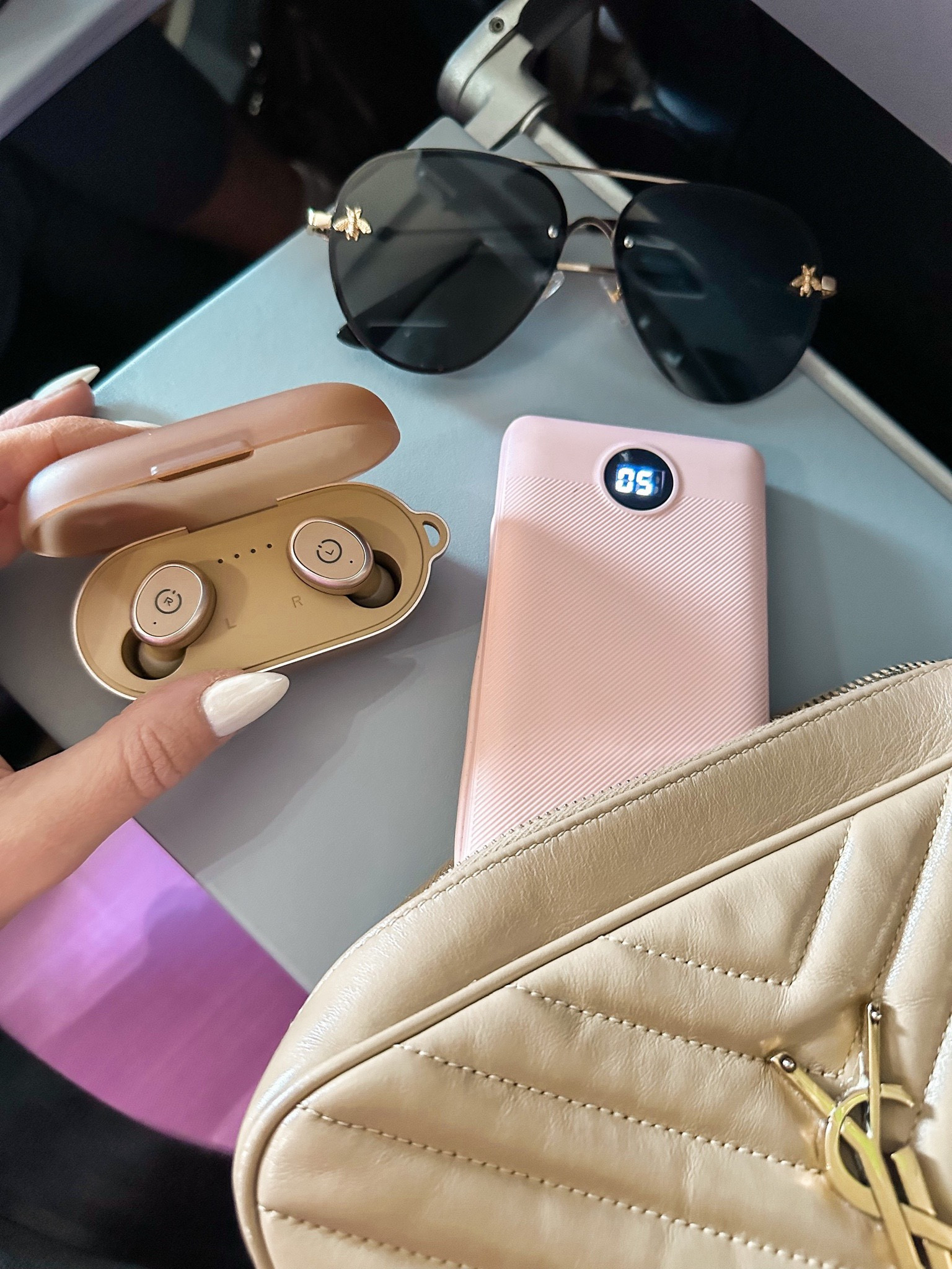 A few Amazon prime sale travel favs! These AirPods are amazing come with self charging and this is the best portable charger with 3 charging options! Pulls directly into wall we have many of these they are so good!!

#LTKtravel #LTKxPrimeDay #LTKunder50