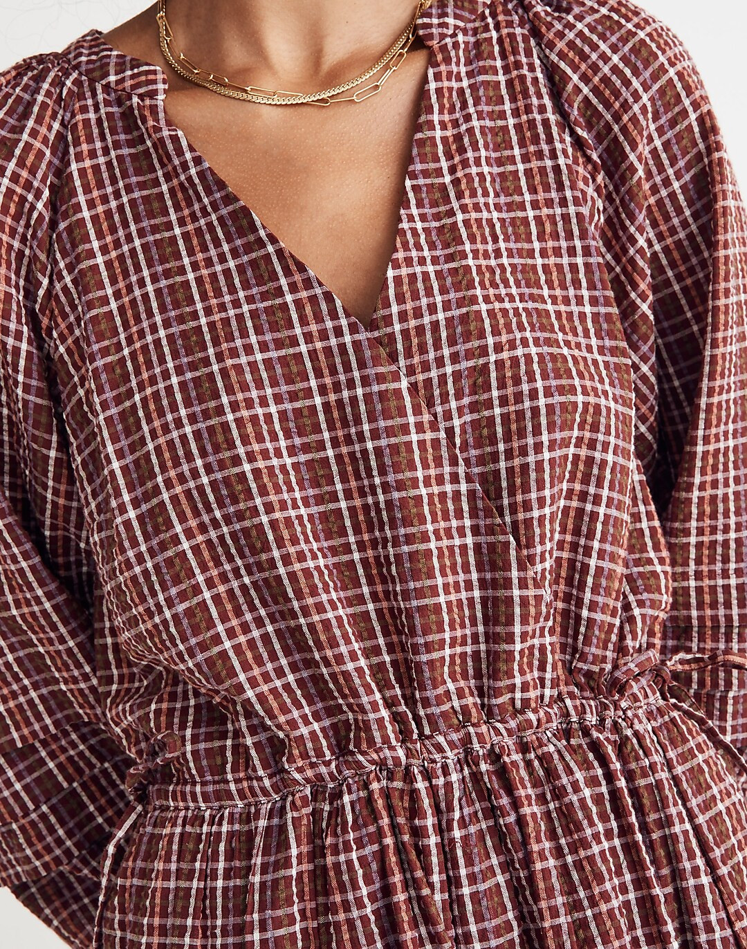 Seersucker Wrap Mini Dress | Madewell