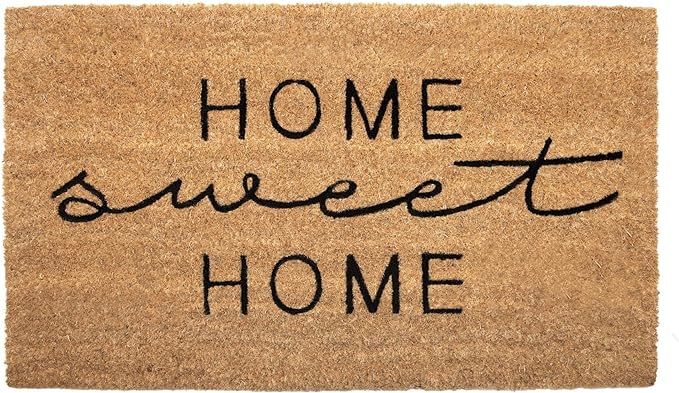 NIKKY HOME Coir Doormat Non Slip Front Door Mat with Word Home Sweet Home - 17" X 30" | Amazon (US)