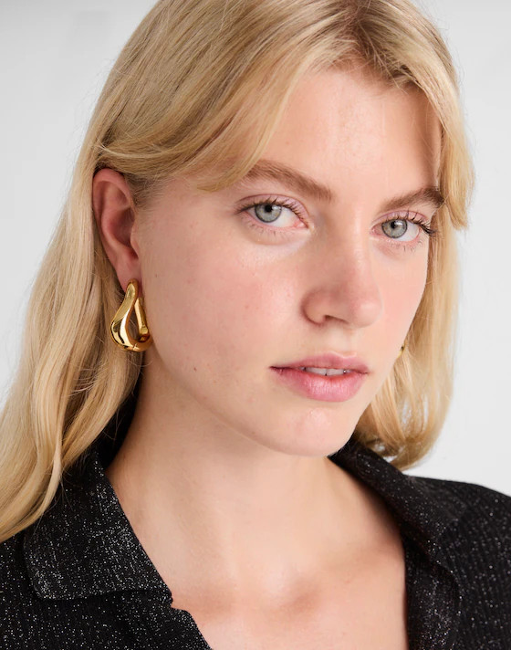 The Elevated Collection Curved Large Hoop Earrings | Madewell