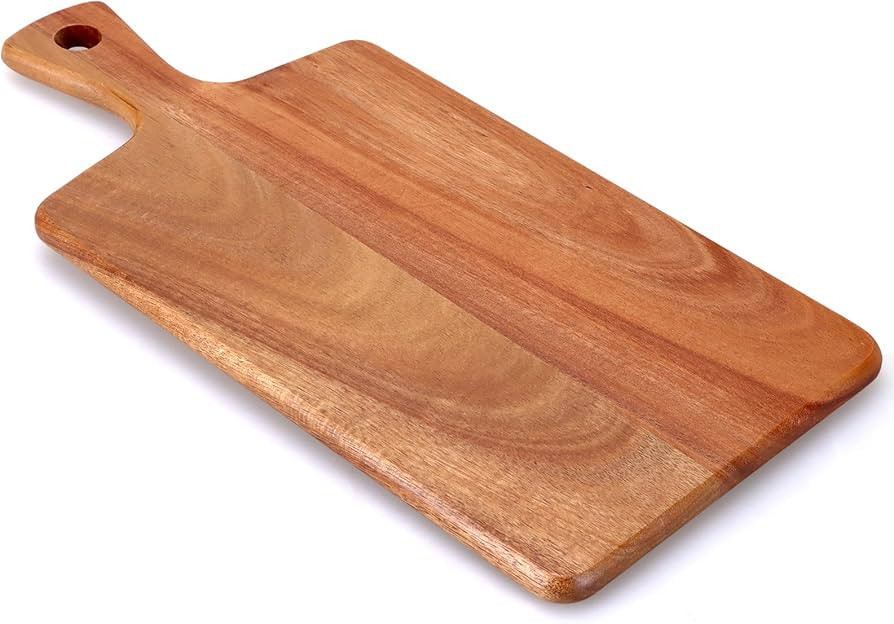 Acacia Wood Cutting Board With Handle Wooden Chopping Board for Kitchen Small Fruit Cutting Board... | Amazon (US)