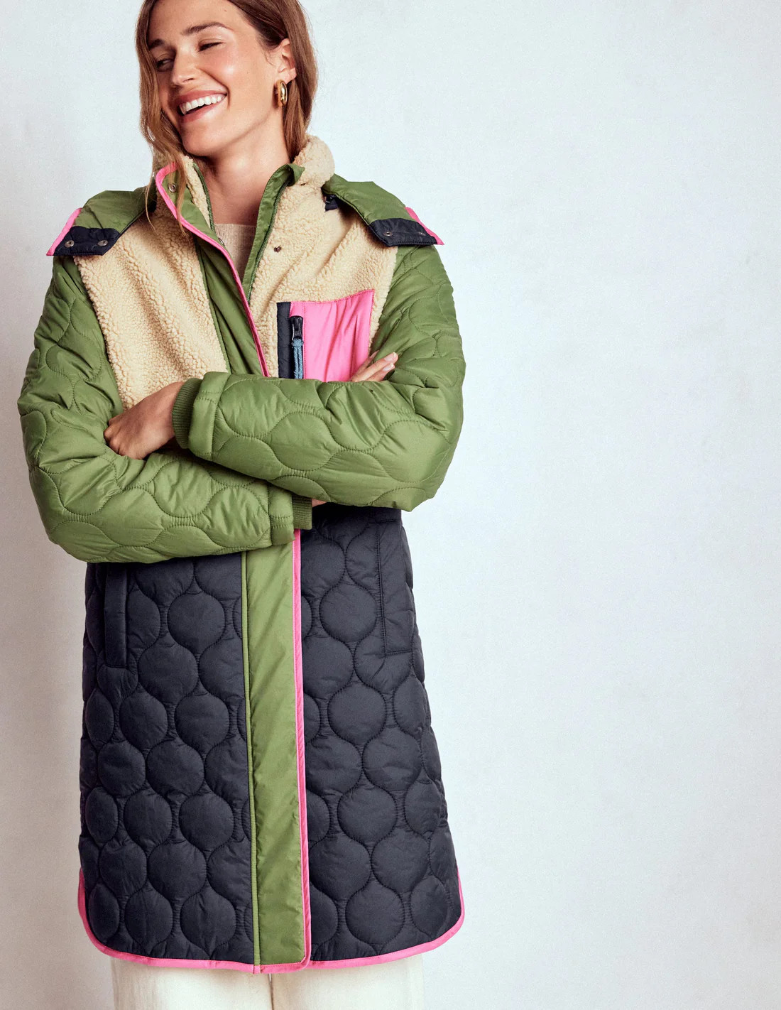 Borg Mix Coat-Multi Borg | Boden (US)