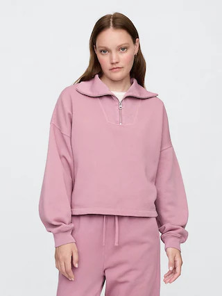 Oversized Quarter-Zip Sweatshirt | Gap Factory