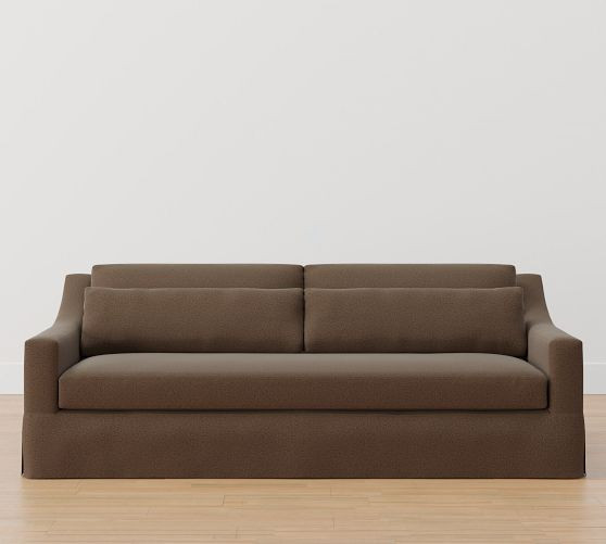 York Slope Arm Deep Seat Slipcovered Sofa (60"-108") | Pottery Barn (US)
