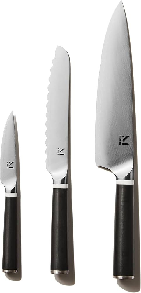 Material, Knife Trio, Carbon Stainless Steel Japanese Chef's Knife for Chopping and Cutting, Razo... | Amazon (US)