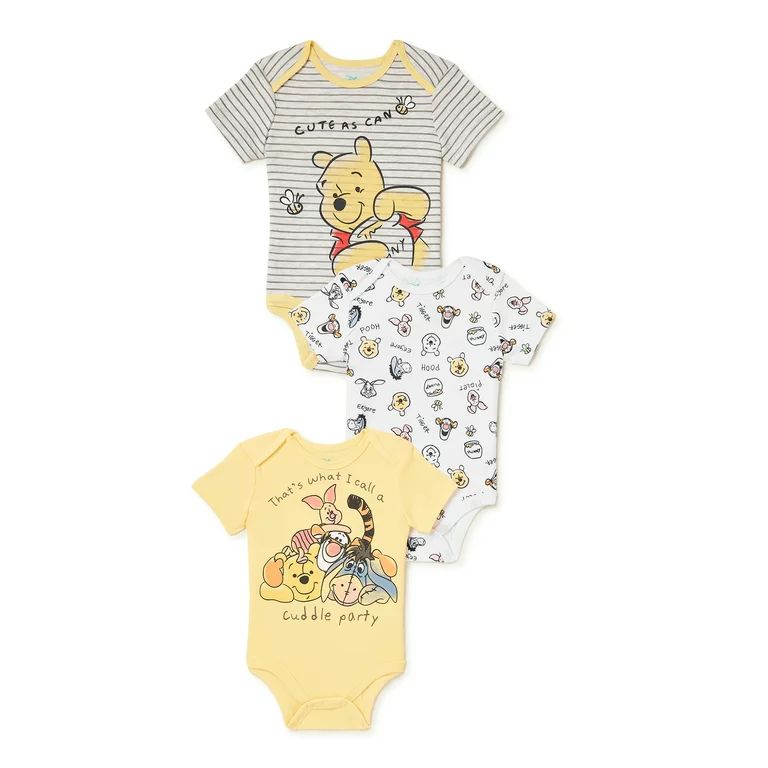 Disney Winnie the Pooh Baby Boy Bodysuits, 3-Pack, Sizes 0/3-24 Months | Walmart (US)