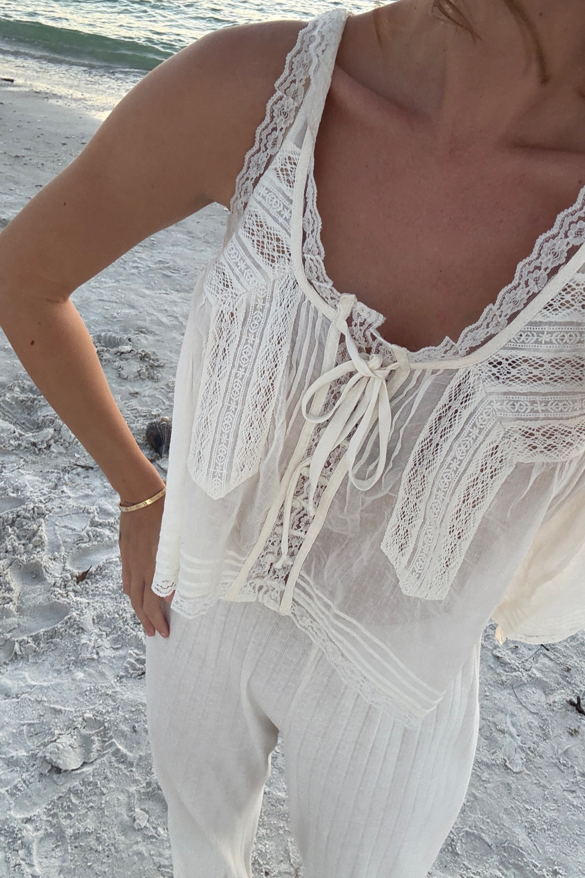 Breezy sheer summer top 