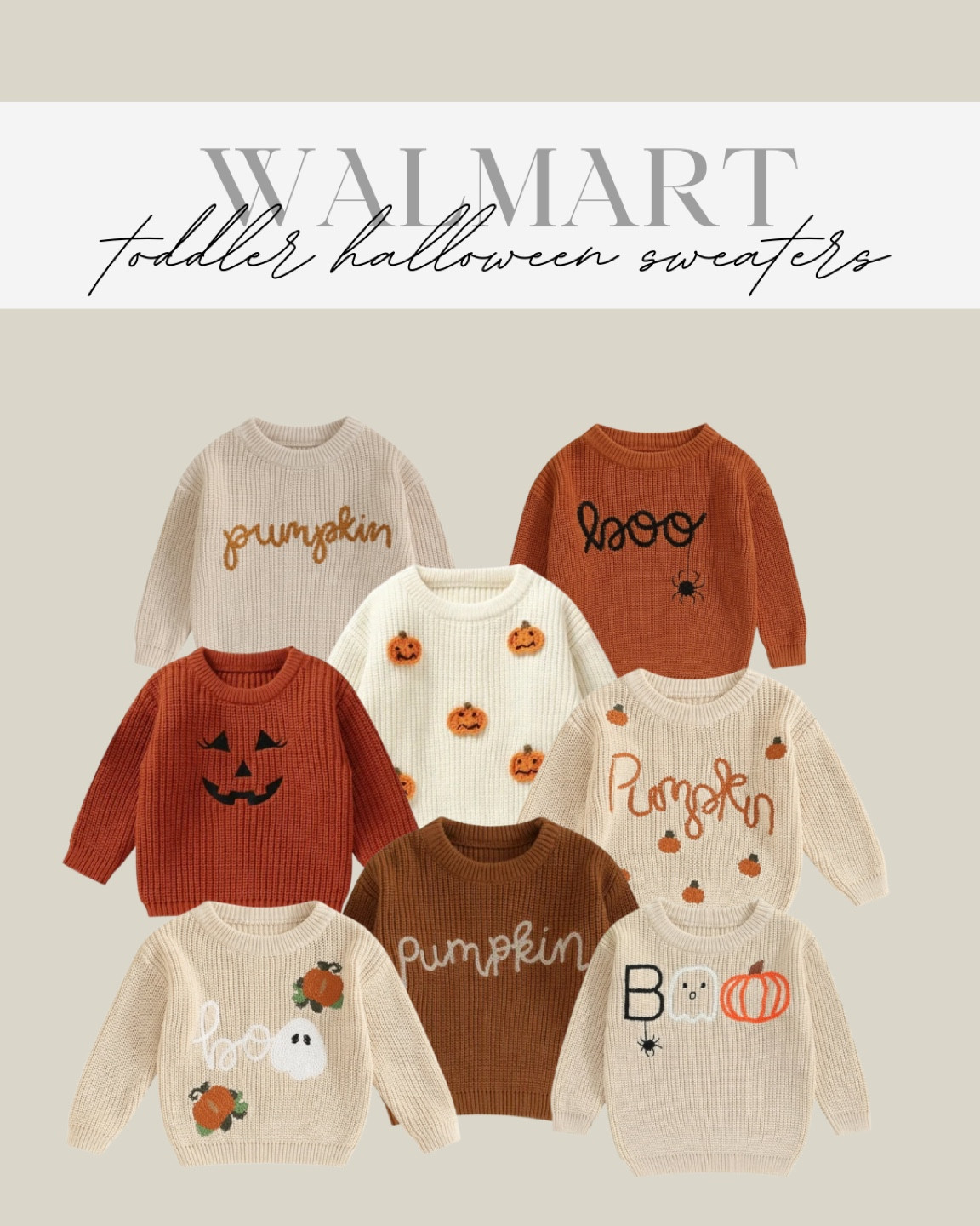 Walmart — Toddler Halloween sweaters under $20🤎 

#halloweensweaters #kidshalloweensweaters #toddlerfallstyle #toddlerfalloutfits #toddlerfallsweaters #baby #babyfallsweaters #fallsweaters #toddlerkids #walmartkids #walmartfinds #walmarthalloween #halloween2024 #kidsboosweater #boobasketstuffers #boobasketforkids #boobasketfortoddlers #toddlerboys #babyboy #babygirl #toddlergirls #ltkbaby 

#LTKKids #LTKSeasonal #LTKHalloween