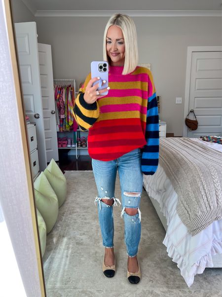 25% off with RDBABE25
Size: SM 
Colorful sweater / colorful stripe sweater / tunic sweater 

#LTKsalealert #LTKSeasonal #LTKHoliday
