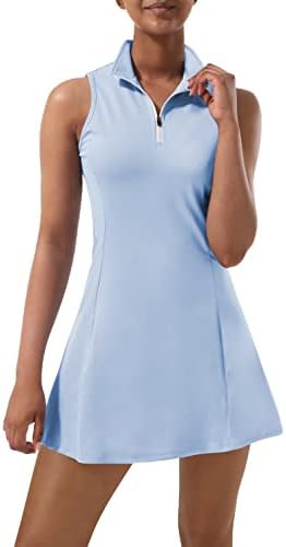 Tennis Dress for Women, Tennis Golf Dresses with Built in Shorts and Pockets for Sleeveless Worko... | Amazon (US)