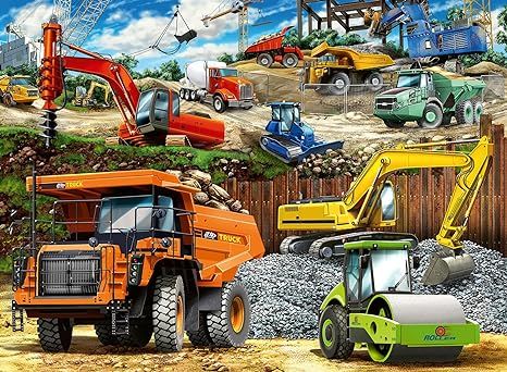 Ravensburger Construction Vehicles 100 Piece Jigsaw Puzzle for Kids - 12973 - Every Piece is Uniq... | Amazon (US)