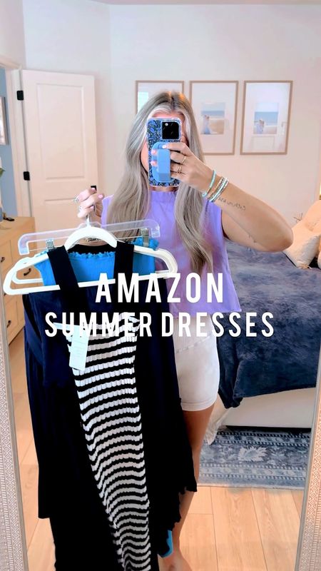 Amazon summer dress roundup! I’m in my true small in each dress! The striped dress looks really tiny when it arrives but it has CRAZY stretch! The first black dress runs short FYI if you’re a tall girl. //

Summer dresses
Vacation style
Travel
Maxi dress
