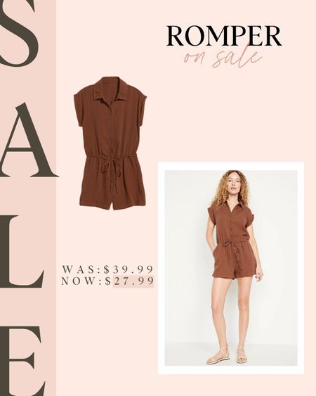 I love this romper from Old Navy! It's on sale right now and comes in 4 different colors.

#LTKsalealert #LTKSeasonal #LTKfindsunder50
