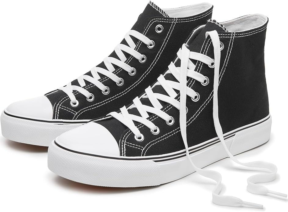 hash bubbie High Top Sneakers for Women Classic High Tops Canvas Shoes Lace up Women's Fashion Sn... | Amazon (US)