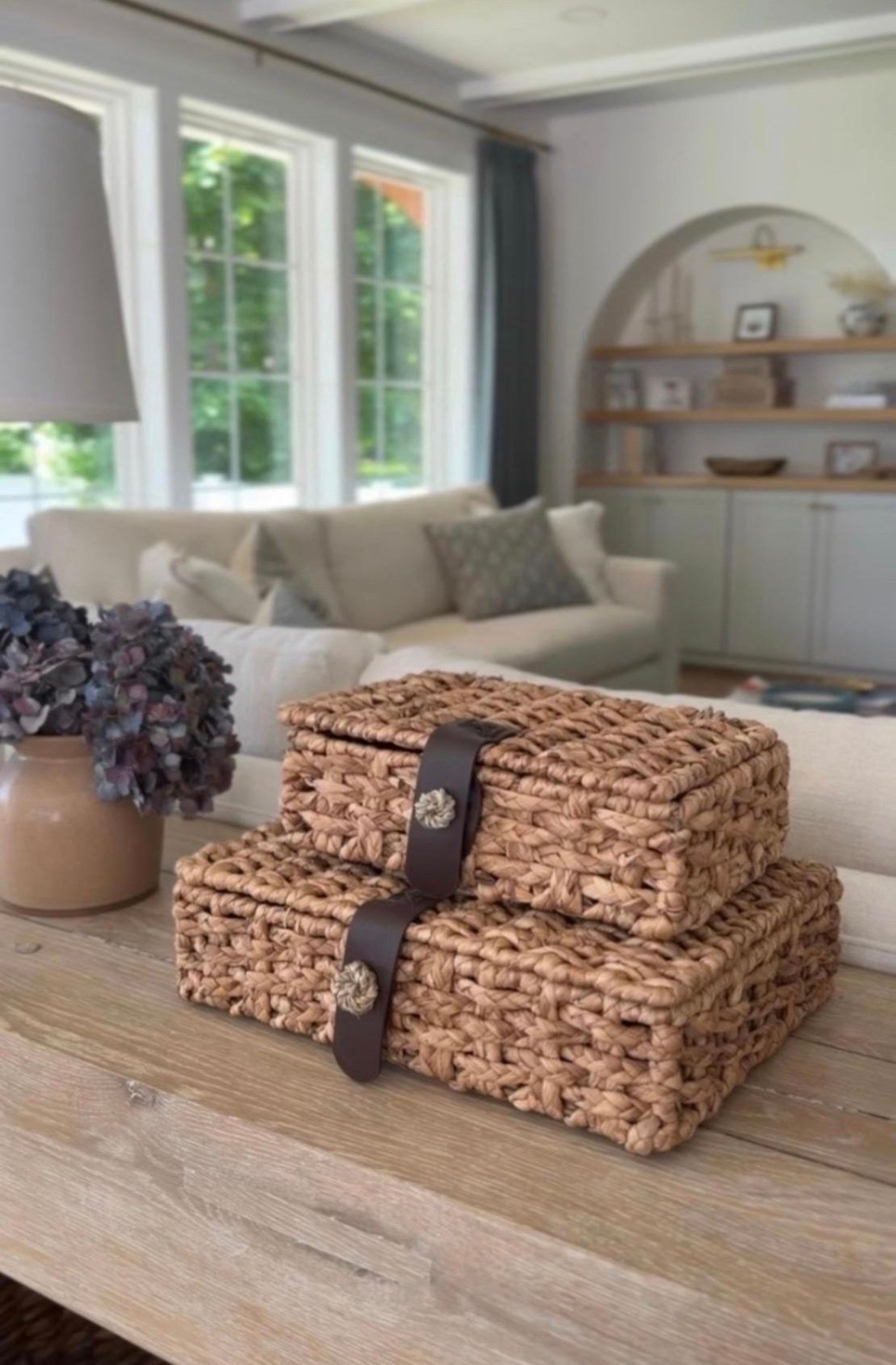 These boxes make for a great console table decor piece but also for storing small things like TV remotes or cords!

#LTKHome