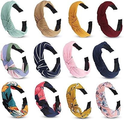 Jaciya 12 Pieces Knotted Headbands for Womens Headbands for Women Wide Headbands for Women Knot H... | Amazon (US)