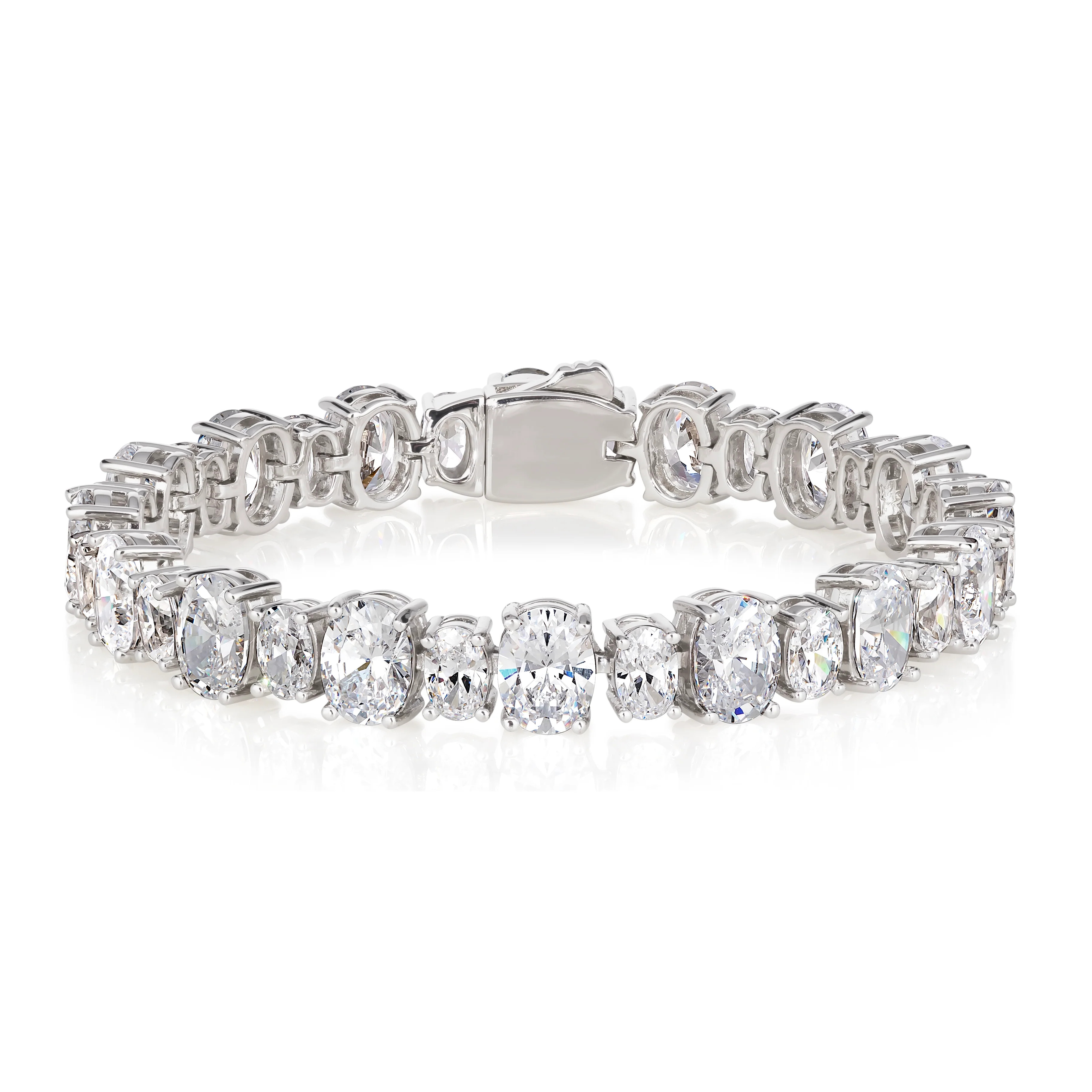 Anna Zuckerman Mimi Miami Oval Diamond Crystalline Tennis Bracelet | Anna Zuckerman
