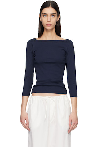 Navy Steffi T-shirt | SSENSE