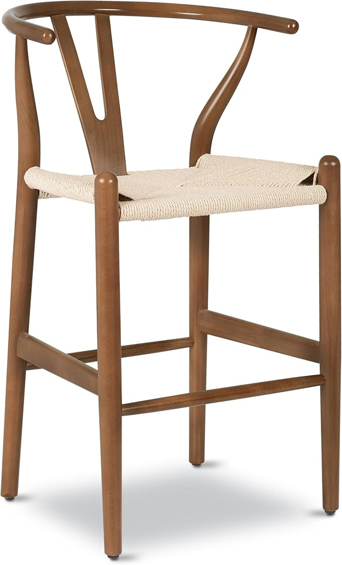 POLY & BARK Weave Counter Stool in Walnut | Amazon (US)