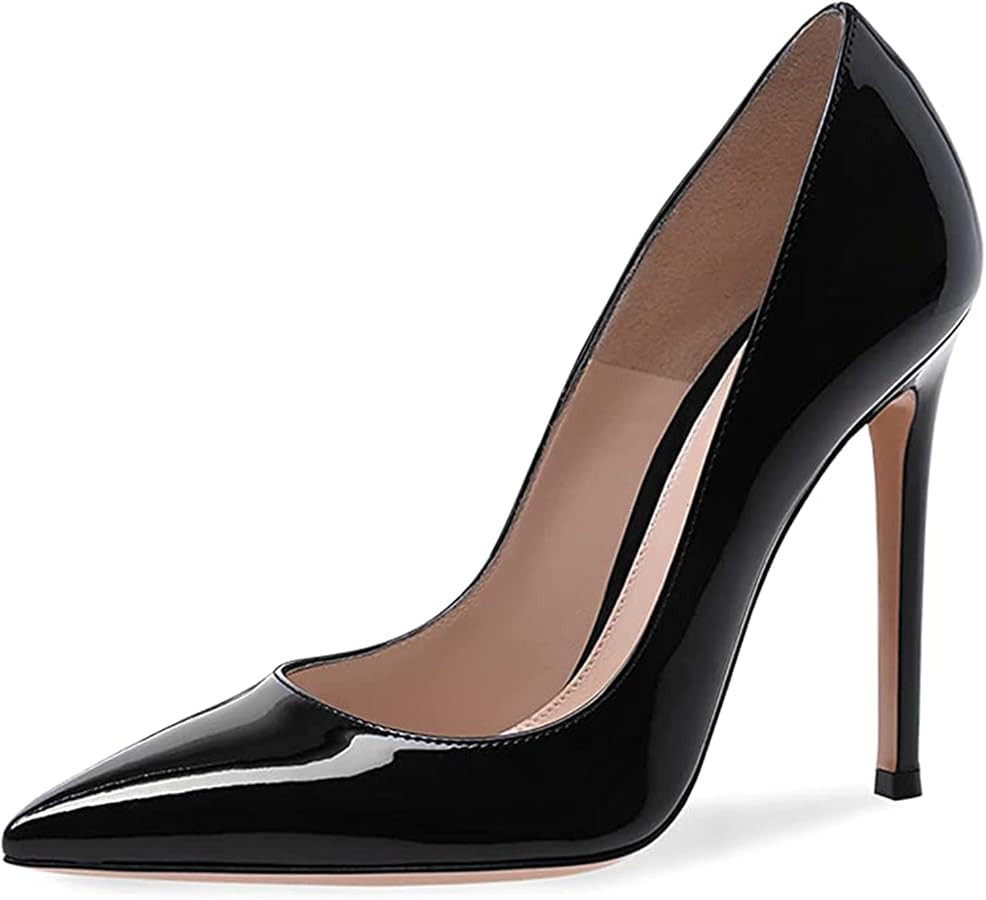 Bviennic Womens Patent Stiletto Heels Pointed Toe Shoes | Amazon (CA)