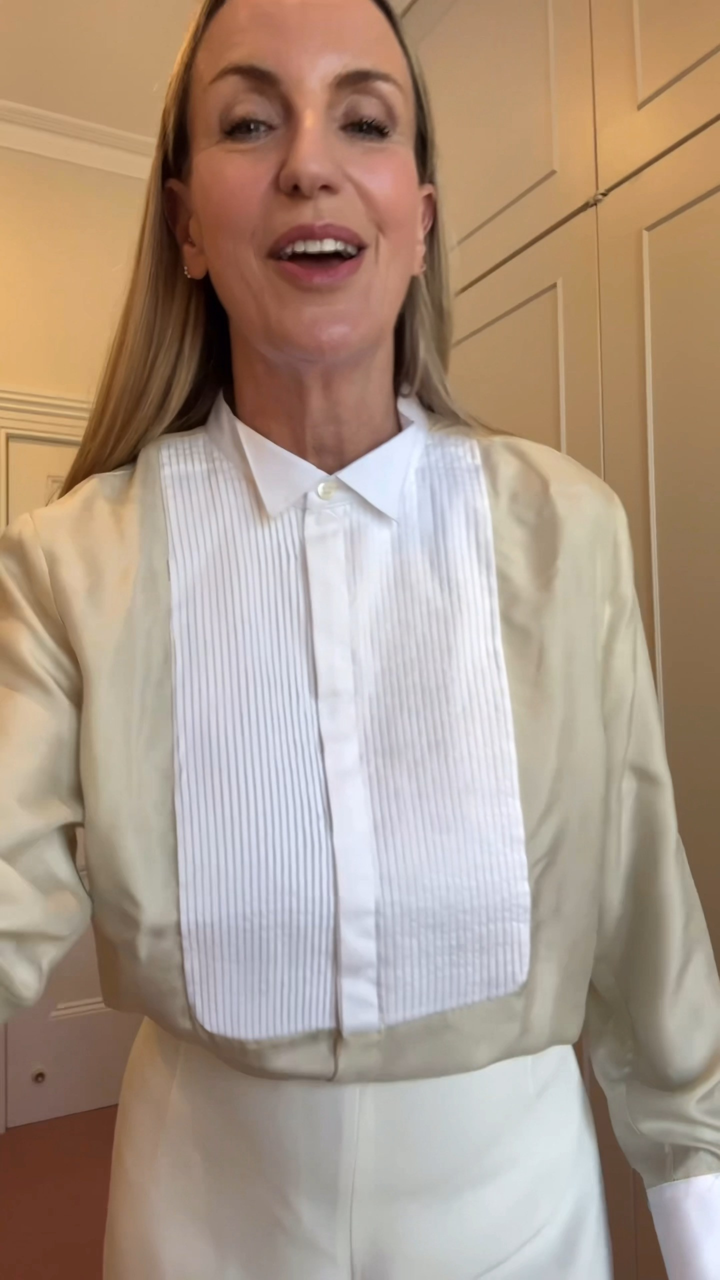 I love tuxedo shirts and actually tuxedo anything, always have.  I saw this shirt last week on Zara and it was expensive for Zara (but it did look like good quality and it's silk so...).  I love this style of shirt worn classically with a great sharp shouldered tuxedo blazer and tailored pant but equally, it can look great with a wide leg pant and very sexy opened up with a pair of jeans, a heel and a great earring.  Everyone should own a good quality tuxedo shirt!!!  Link to this shirt and alternative options below!

#LTKaustralia #LTKspring