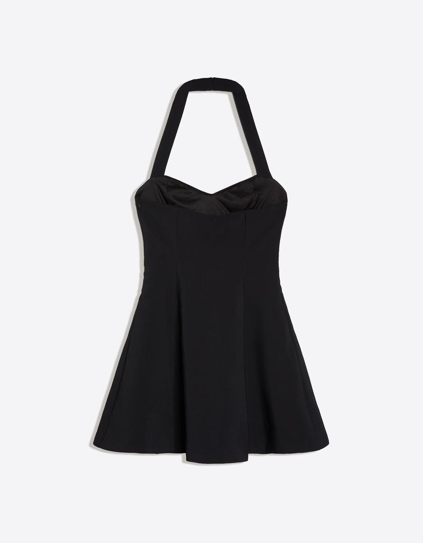 Mini halter neck dress - Dresses and Jumpsuits - Women | Bershka UK