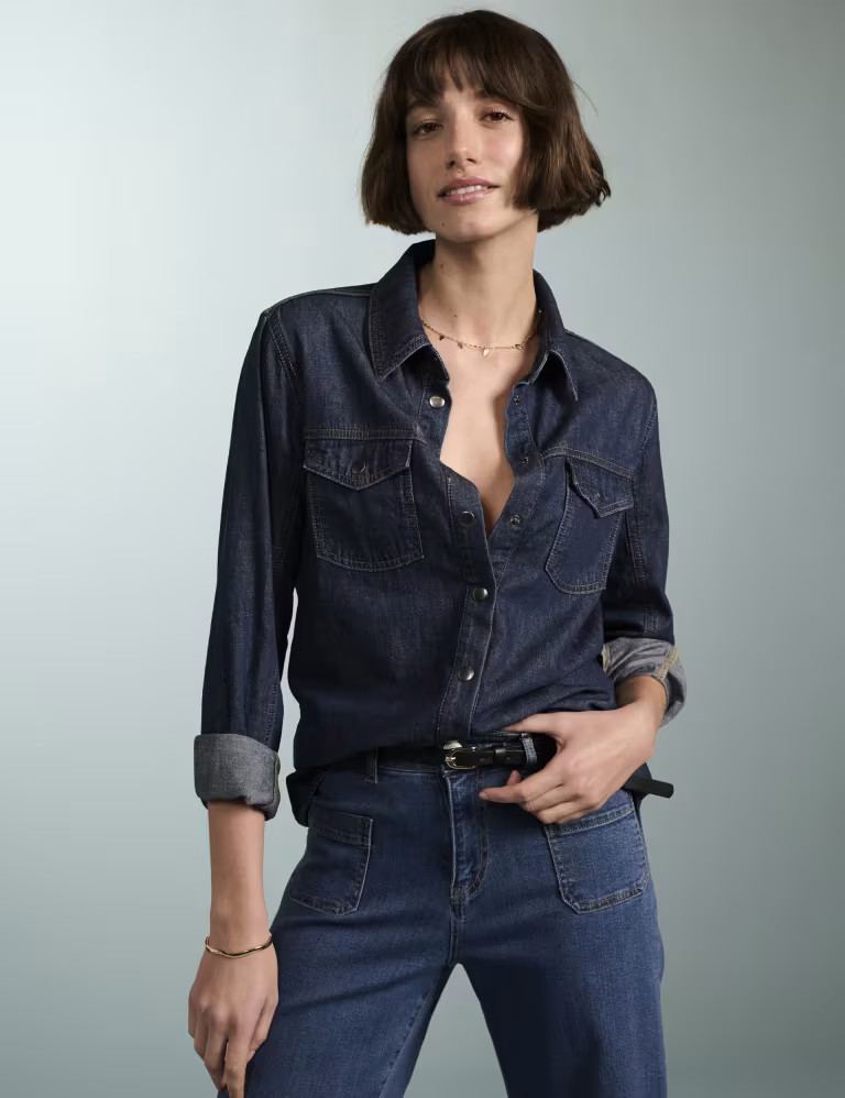 Denim Collared Shirt | Marks & Spencer (UK)