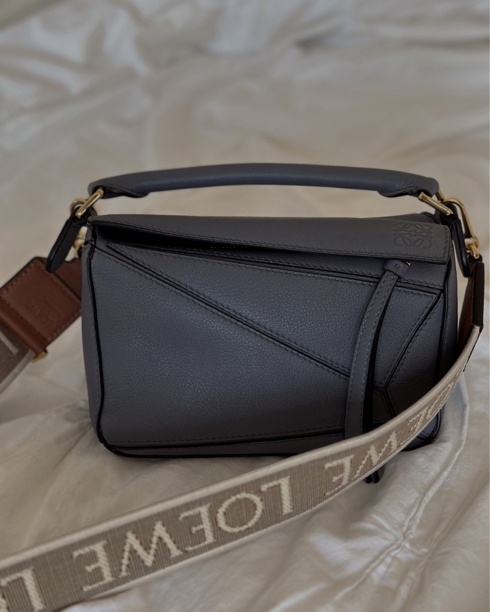 LOEWE Cotton-Blend Anagram Bag Strap