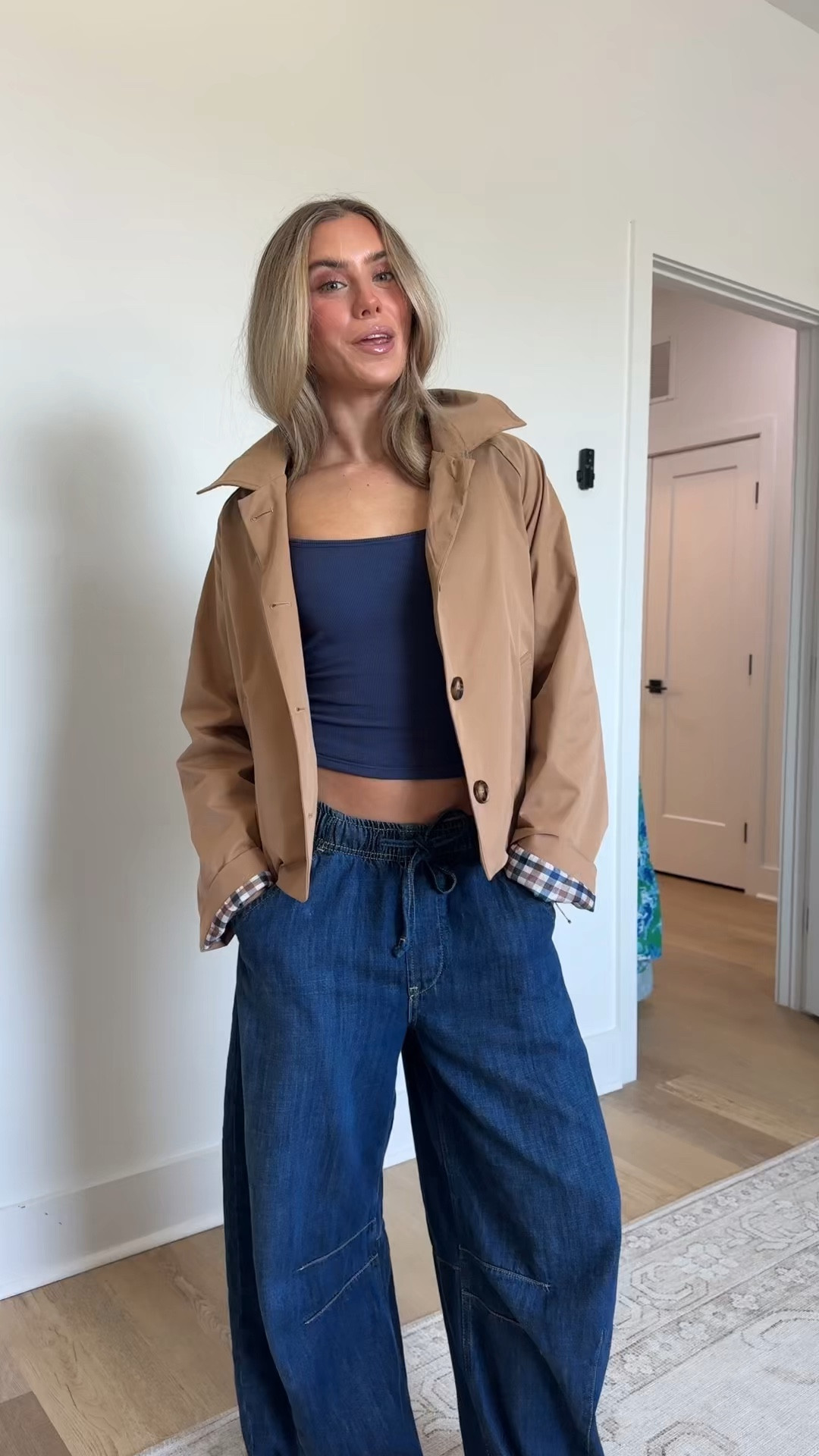 Amazon size small Tankaneo Womens Cropped Trench Coat Lightweight Single Breasted Jacket Fall Windbreaker Fashion Outerwear

#LTKSaleAlert #LTKootd #LTKSeasonal