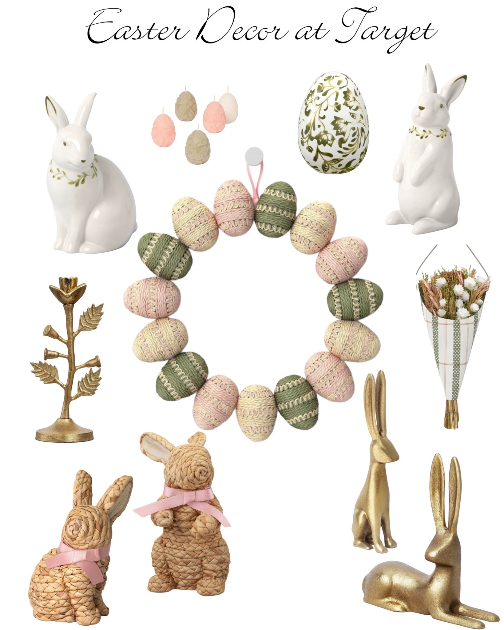 🐰🌸 RUN to Target — the prettiest Easter decor is already selling out

If you love a soft, elegant spring home, these Target Easter finds are SO good 🤍 Think woven bunnies, pastel eggs, gold accents, and neutral pieces that feel elevated!! Perfect for styling a spring mantel, entry table, shelves, or Easter table without overwhelming your space.

These look designer but are budget-friendly (my favorite combo 🙌). I grabbed pieces that work with cozy, neutral homes and can be reused all spring long.

Shop my favorite Target Easter decor, spring home decor, neutral seasonal decor, bunny decor, pastel home accents, gold decor, cottage style spring decor, grandmillennial spring styling, and affordable designer look decor here before it’s gone 💐

#LTKHome #LTKSeasonal #LTKSpring #TargetHome #EasterDecor #SpringDecor #NeutralHome #CottageStyle #Grandmillennial #TargetFinds #SpringHomeDecor