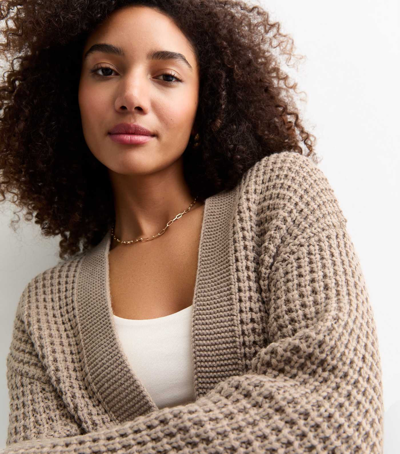 Brown Chunky Knit Open Cardigan
						
						Add to Saved Items
						Remove from Saved Items | New Look (UK)