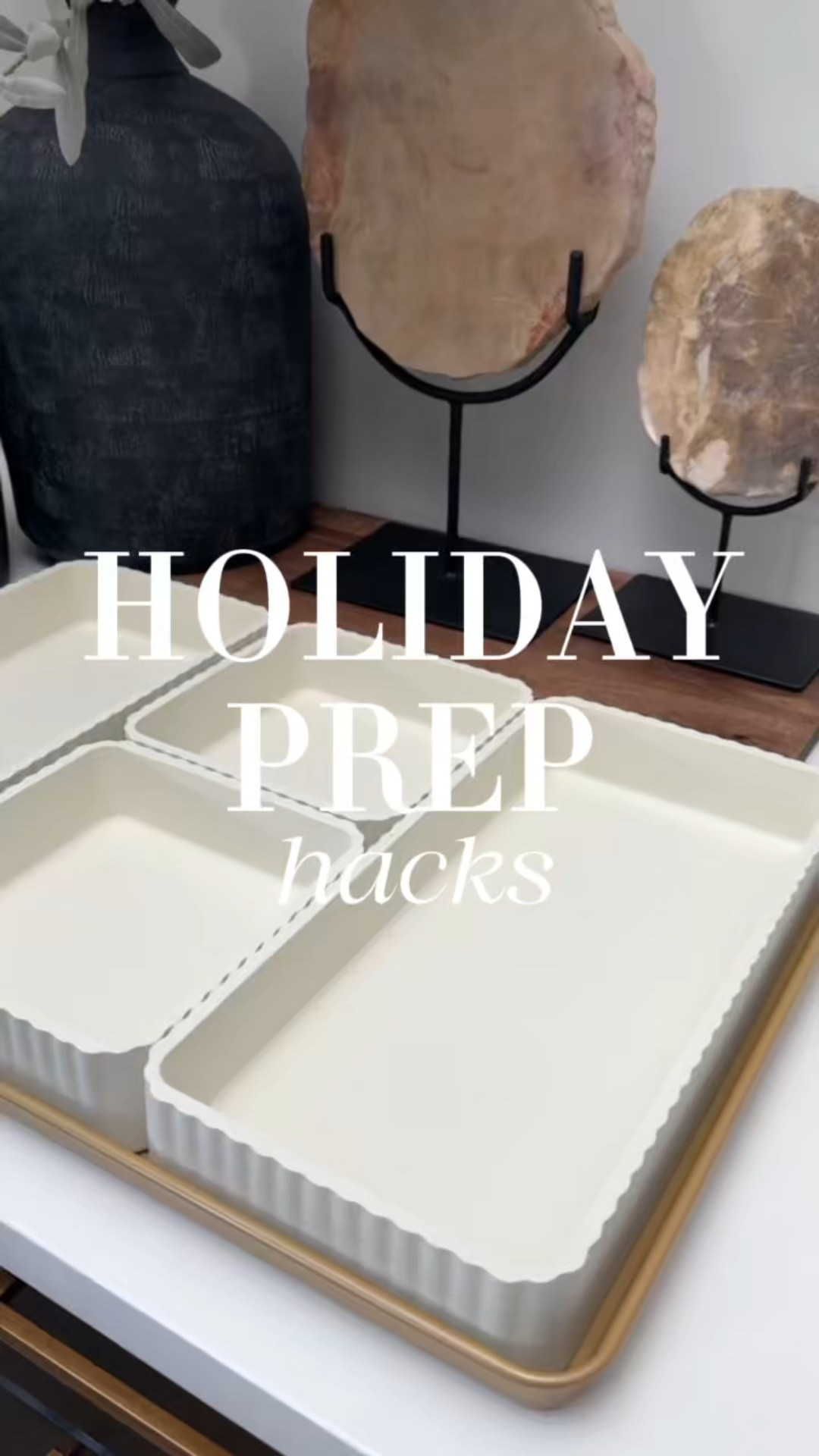 Take the stress away from your holiday prep 🙌🏼 To shop…comment “holiday” below for an automatic DM with the links to shop. Save time and oven space with these 4 dishes in 1 baking set
