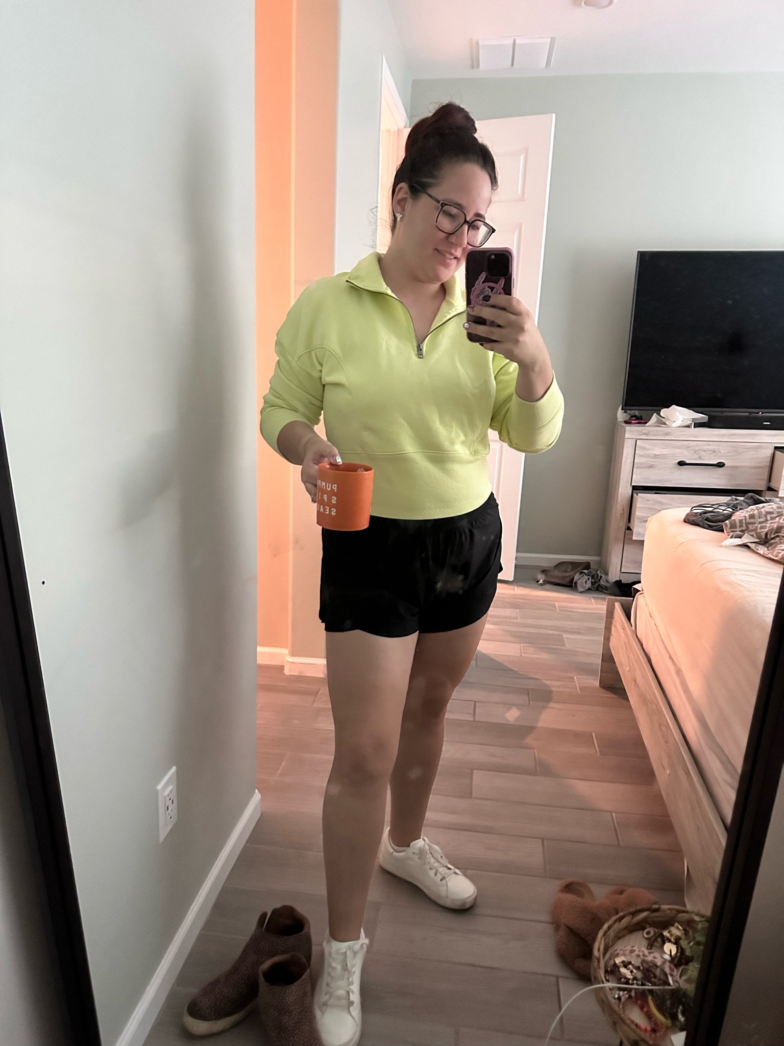 The perfect pullover for cool fall mornings. Paired with my favorite white sneakers from @target and I am set to head off for the day. The crop on this sweater is so flattering  

#LTKmidsize #LTKstyletip #LTKshoecrush