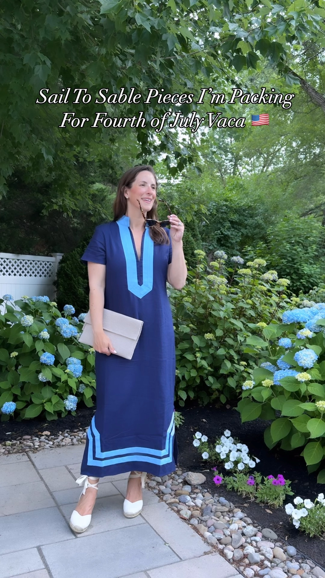 Prepping for the Fourth of July with @sailtosable summer pieces! 🇺🇸 

I’d wear the Classic Maxi Tunic for a night out with my go to espadrilles and clutch and for day time shopping with cute straw hat. 🩵 The roll neck flag sweater is a great beach sweater for cooler New England beach days over the 4th or with white jeans if we get colder weather at night for fireworks! If it’s too warm to wear you can wear over your shoulders too for the perfect patriotic addition to a basic outfit ❤️

Linking these 4th of July ready pieces in my stories and LTK 🇺🇸 