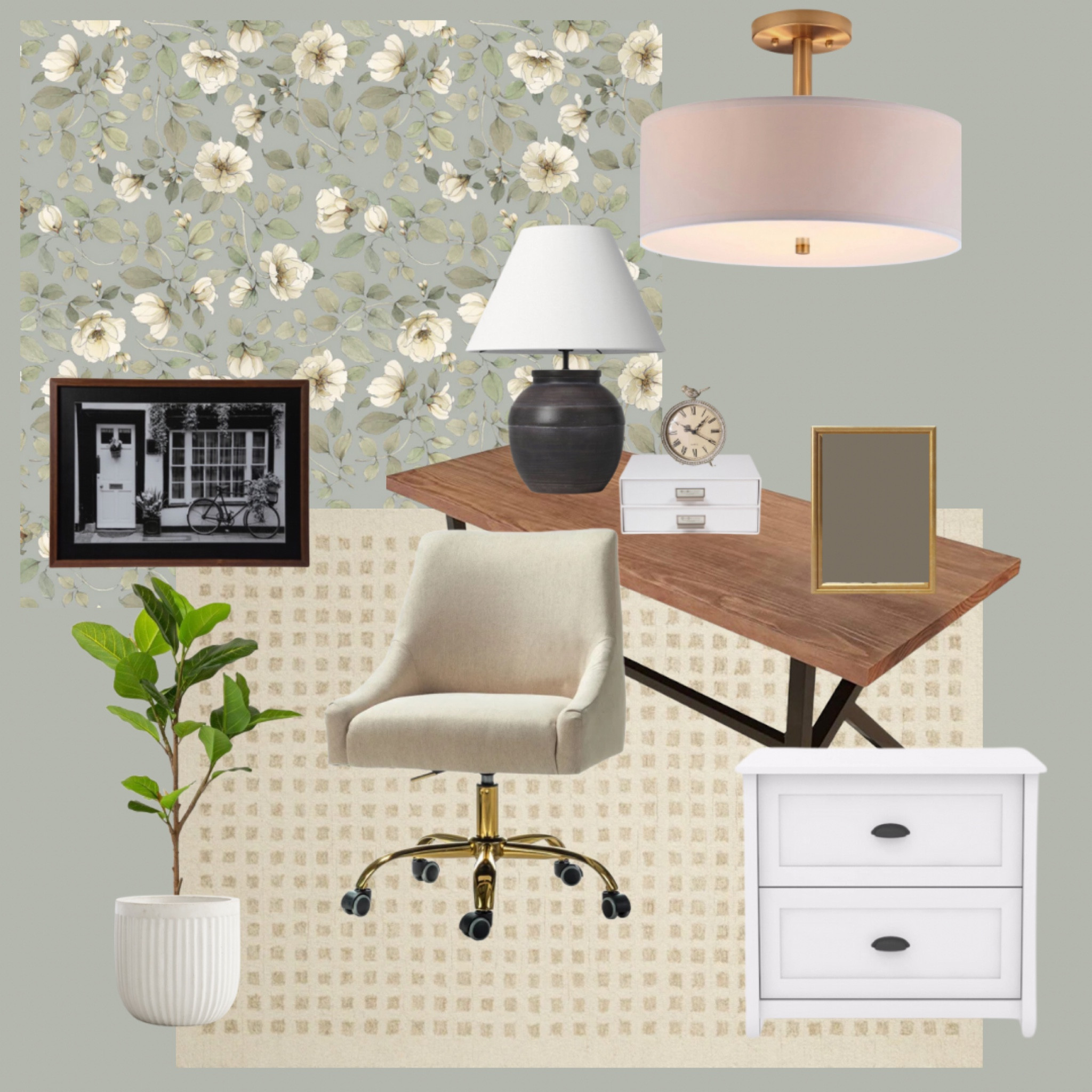 Office makeover! 

Office styling, decor, office chair, desk, flush mount light, filing cabinet, desk lamp, floral wallpaper, rug, gold frame, target, Wayfair, overstock

#LTKhome #LTKstyletip #LTKFind