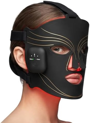Red Light Mask for Face, Wireless Rechargeable LED Face Mask with Red &Blue Light Modes, Soft Red... | Amazon (US)