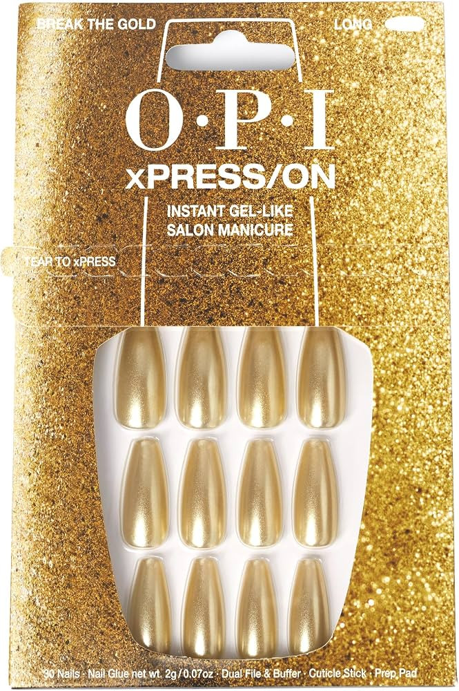 OPI xPRESS/ON Press On Nails, Up to 14 Days of Gel-Like Salon Manicure, Vegan, Sustainable Packag... | Amazon (US)