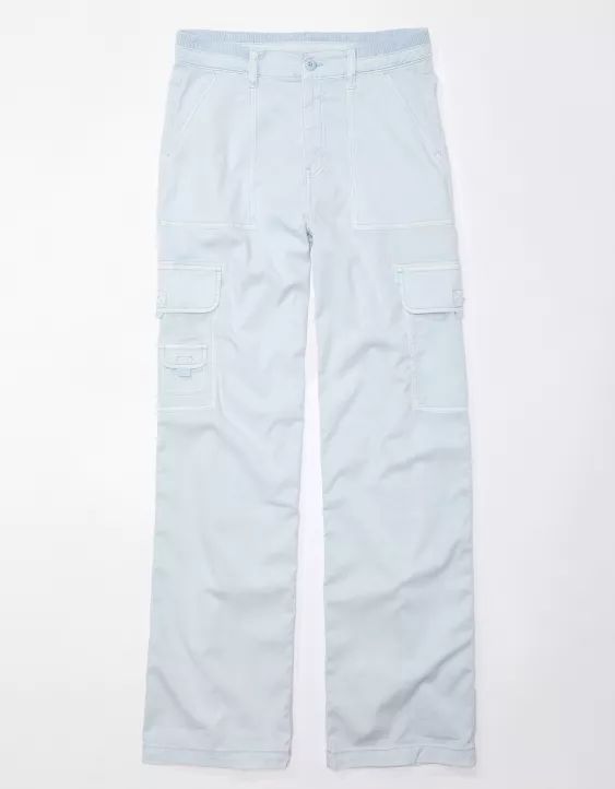 AE Dreamy Drape Stretch Cargo Super High-Waisted Baggy Wide-Leg Pant | American Eagle Outfitters (US & CA)