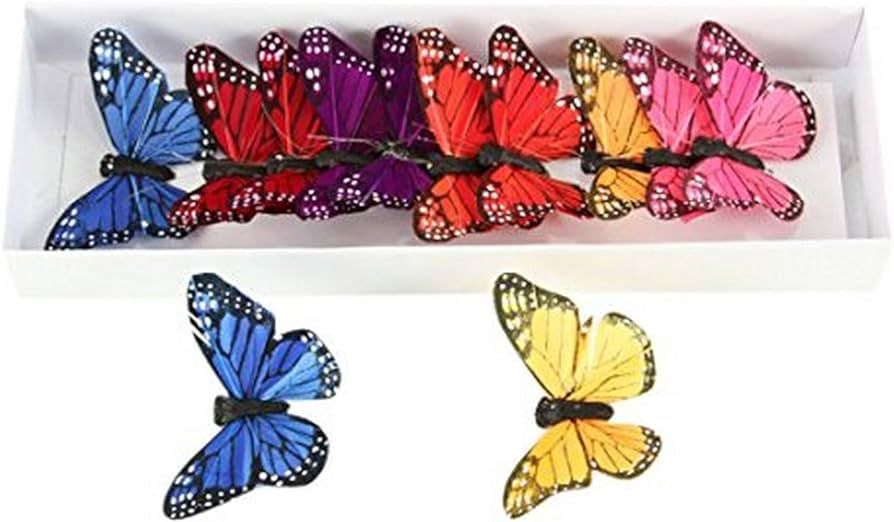 Shinoda Design Center 12Pc Bright Colored Butterflies | Amazon (US)