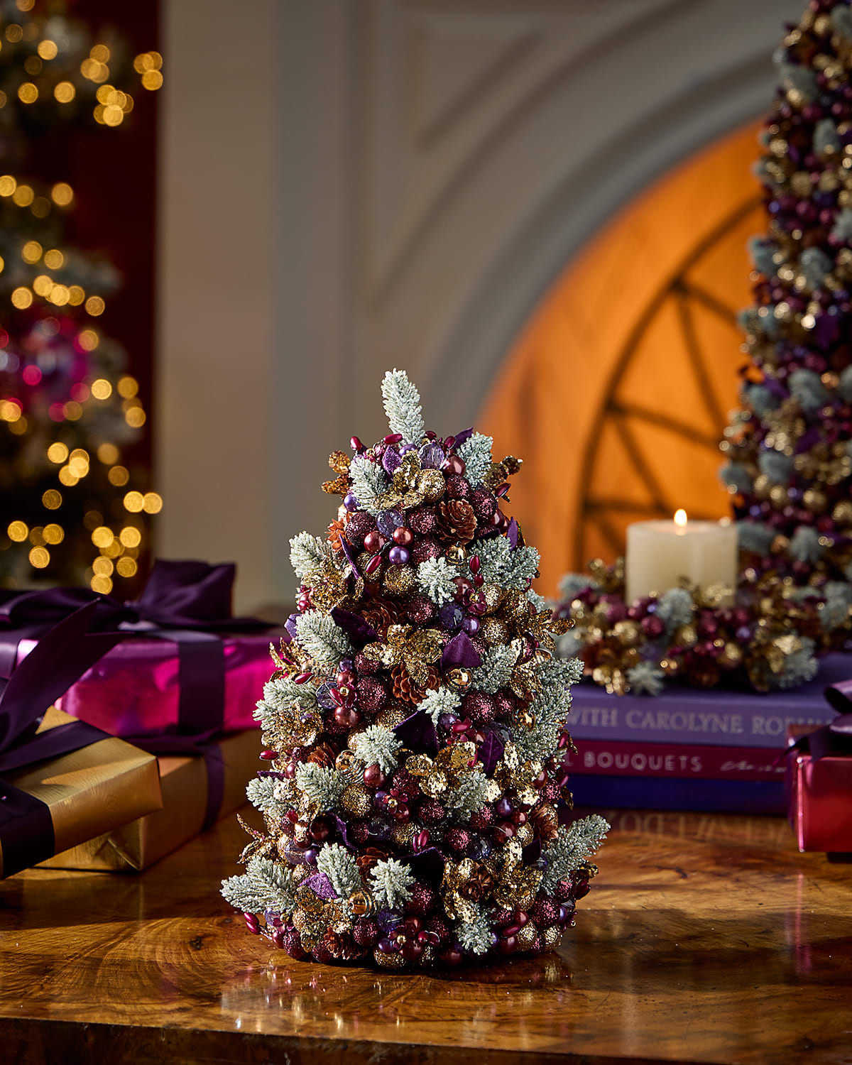Frosted Plum 12" Tabletop Tree | Neiman Marcus