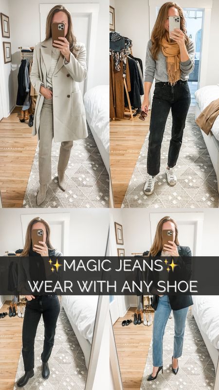 Magic jeans - my favortie jeans that go with ANY shoe // and they are under $75 // use code CHEER20 for additional discount // fall capsule basic 