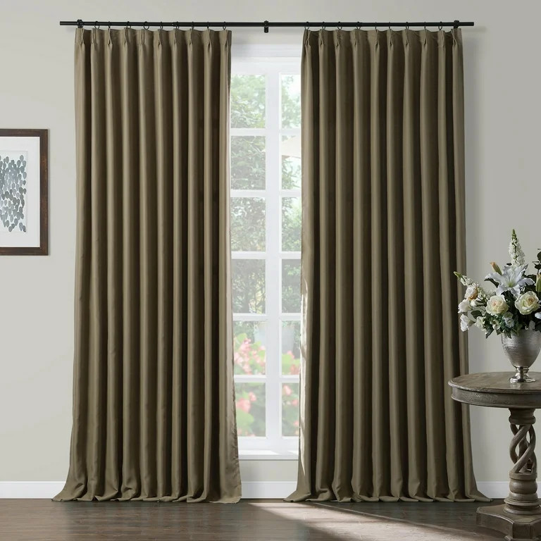 TWOPAGES Blackout Drape Pinch Pleat Window Treatment Curtain for Living Room, 1 Panel, 52"x96", W... | Walmart (US)