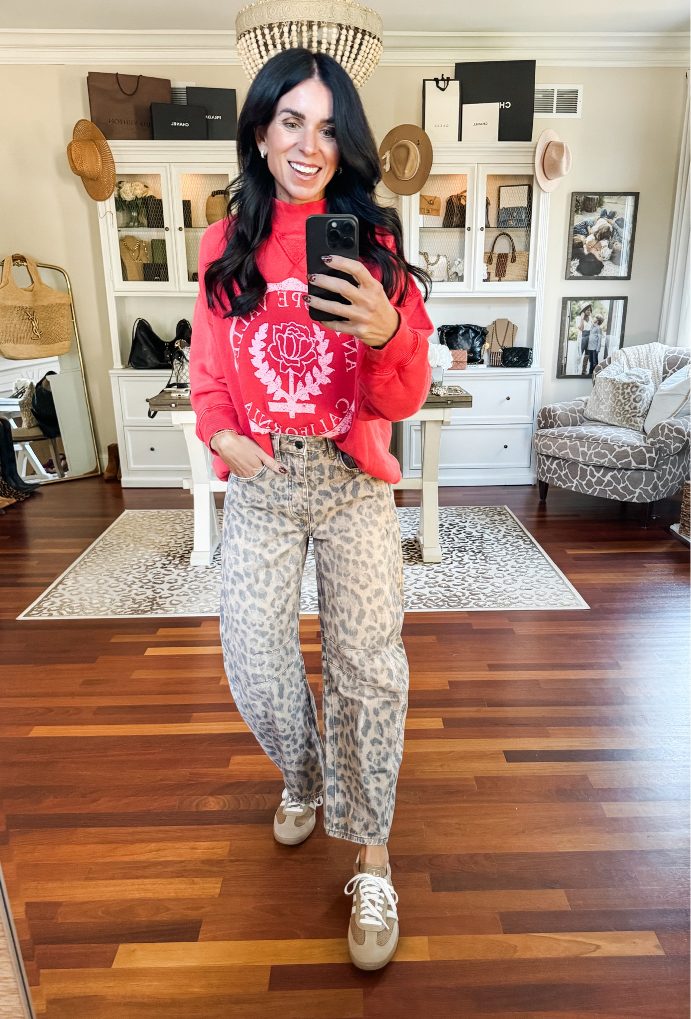 Small sweatshirt
25 denim 

#LTKSeasonal #LTKStyleTip