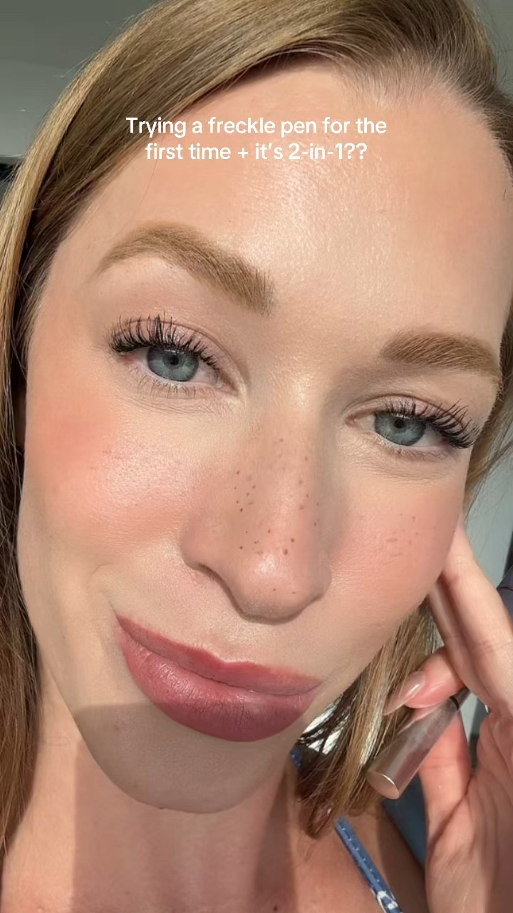 First time trying freckles… kinda obsessed ✨☀️ #frecklemakeup #makeuphacks #glowup #miamibeauty #cleanmakeuplook 

#LTKFestival #LTKgrwm #LTKBeauty