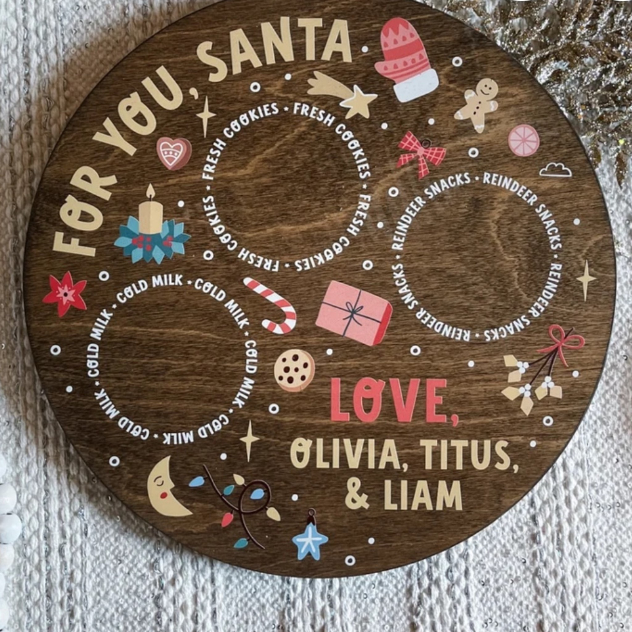 Got the cutest handmade Santa tray!! Customizable!! 

#LTKHoliday #LTKKids #LTKBaby