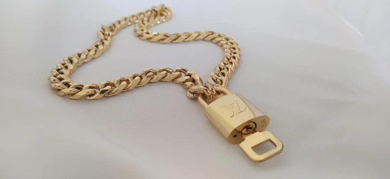 Authentic, 318 code padlock necklace. With active locking mechanism and key. French design. Gift ... | Etsy (US)